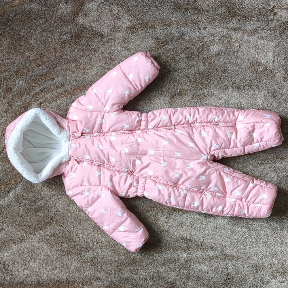 NWOT Mayoral Baby Bunting Puffer Snow Bunny Rabbit 12 months 12M